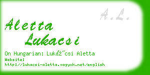 aletta lukacsi business card